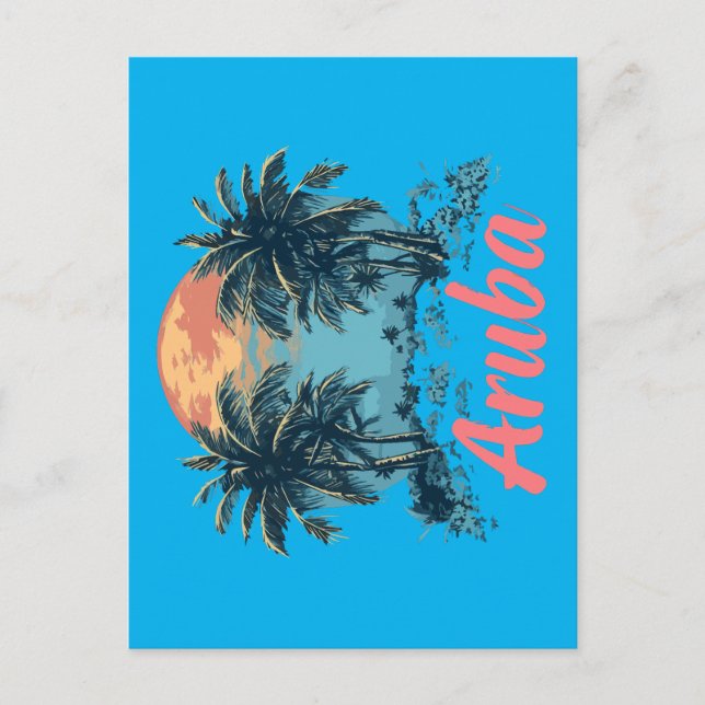 Postal Aruba Island Design (Versión 2) - Postcar estándar (Anverso)