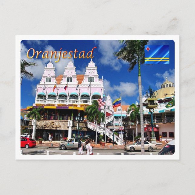 Postal Aruba - Oranjestad - Plaza Real - (Anverso)