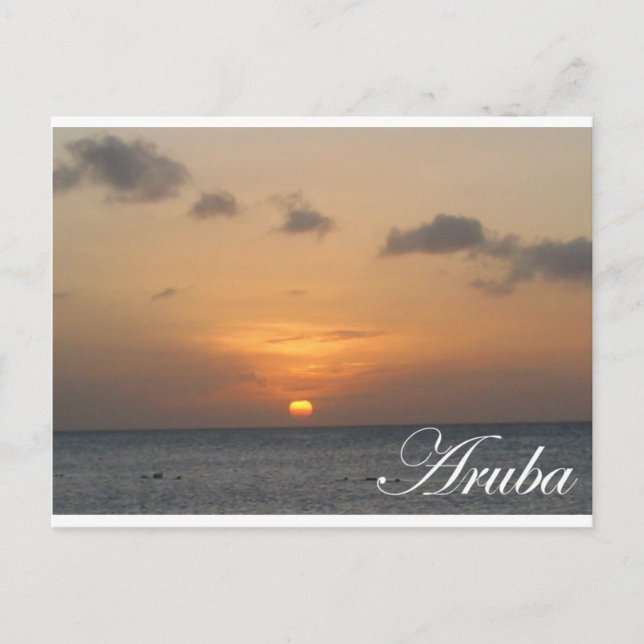 Postal Aruba Sunset (Anverso)