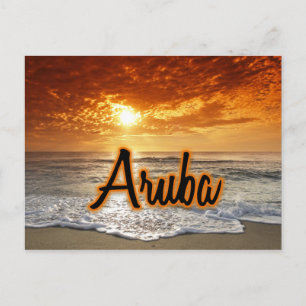 Postal Aruba Sunset
