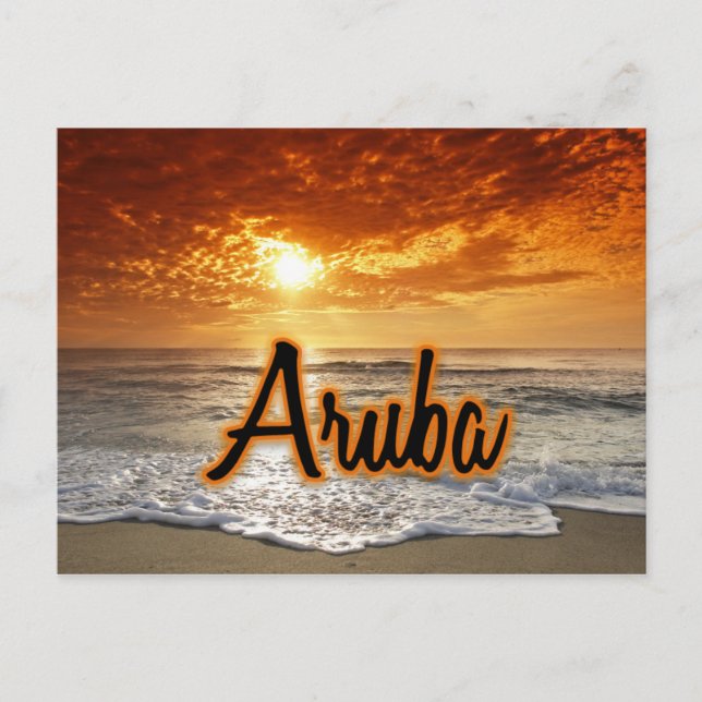 Postal Aruba Sunset (Anverso)