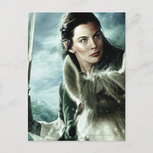Postal ARWEN™ en Nieve y espada (Anverso)