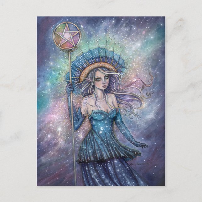 Postal As de Pentacles Tarot Art de Molly Harrison (Anverso)