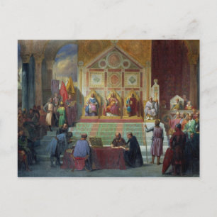 Postal Asamblea de Cruzados en Ptolemais en 1148, 1840