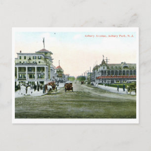 Postal Asbury Ave., Asbury Park, NJ 1915 Vintage