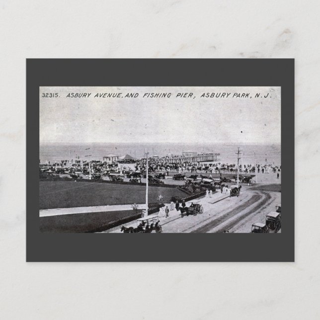 Postal Asbury Park, New Jersey 1910 Vintage (Anverso)