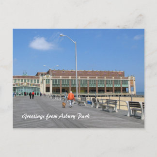 Postal Asbury Park NJ Boardwalk - Perro que camina para h