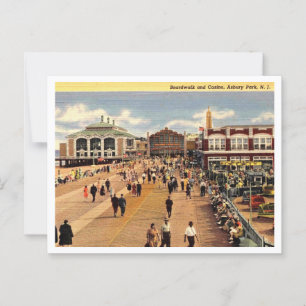 Postal Asbury Park NJ Boardwalk y Casino 1940