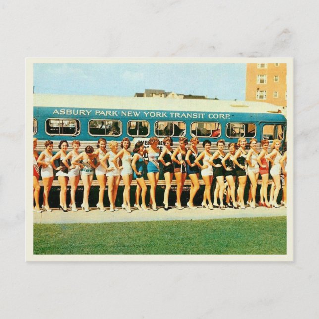 Postal Asbury Park NJ, concurso de belleza (Anverso)