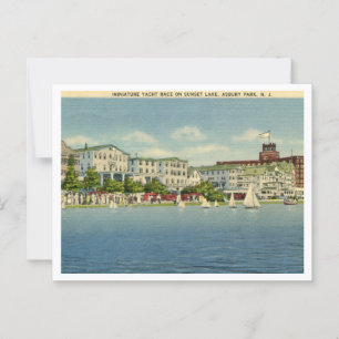 Postal Asbury Park NJ, Minoritario estilo vintage de la c