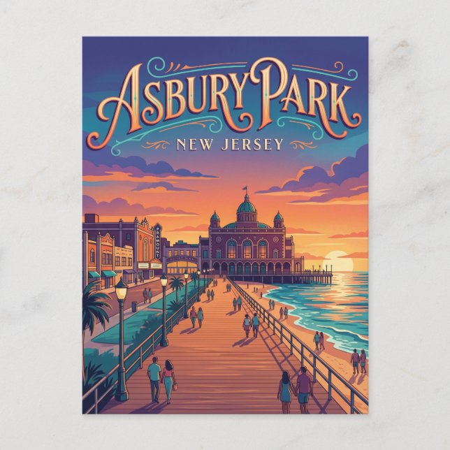 Postal Asbury Park Nueva Jersey (Anverso)
