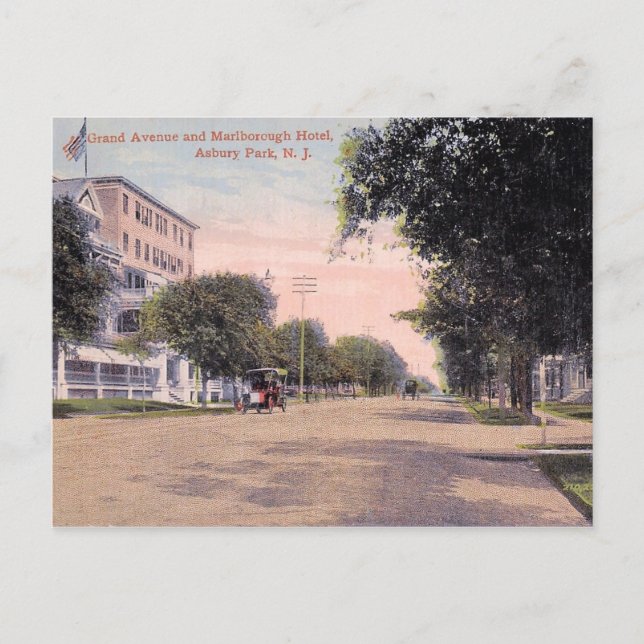 Postal Asbury Park, Nueva Jersey, Vintage (Anverso)