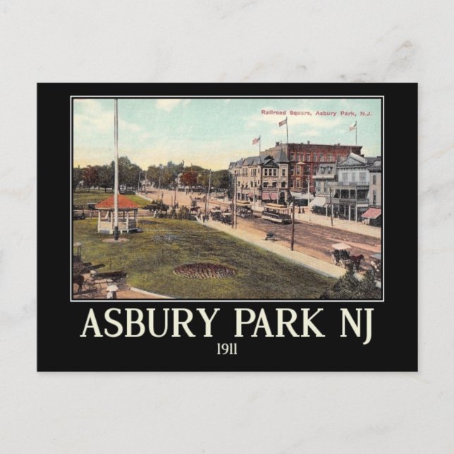 Postal Asbury Park, Nueva Jersey, Vintage (Anverso)