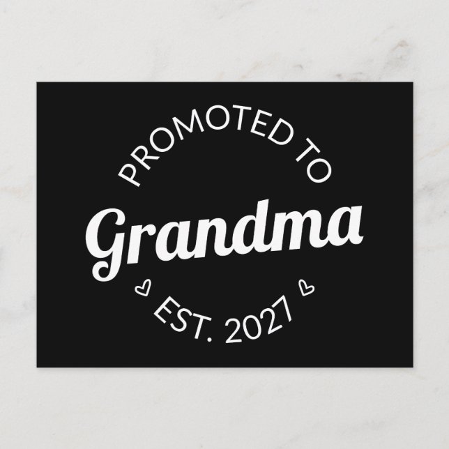 Postal Ascendida a Abuela Desde 2027 Nueva Nana Yo (Anverso)