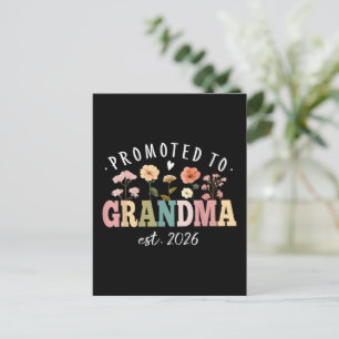 Postal Ascendida a Abuela Est 2026 Floral Futuro Abuela