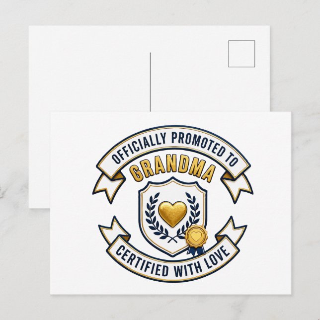 Postal Ascendida Oficialmente a Abuela (Anverso / Reverso)