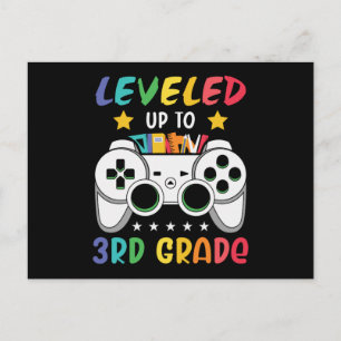 Postal Ascendido a 3er Grado Regalo Escolar de Videojuego
