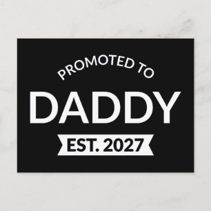 Postal Ascendido a Papá Estimado 2027 Anuncio de Nuevo Pa