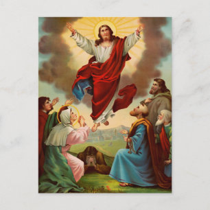 Postal Ascensión de Jesús al cielo