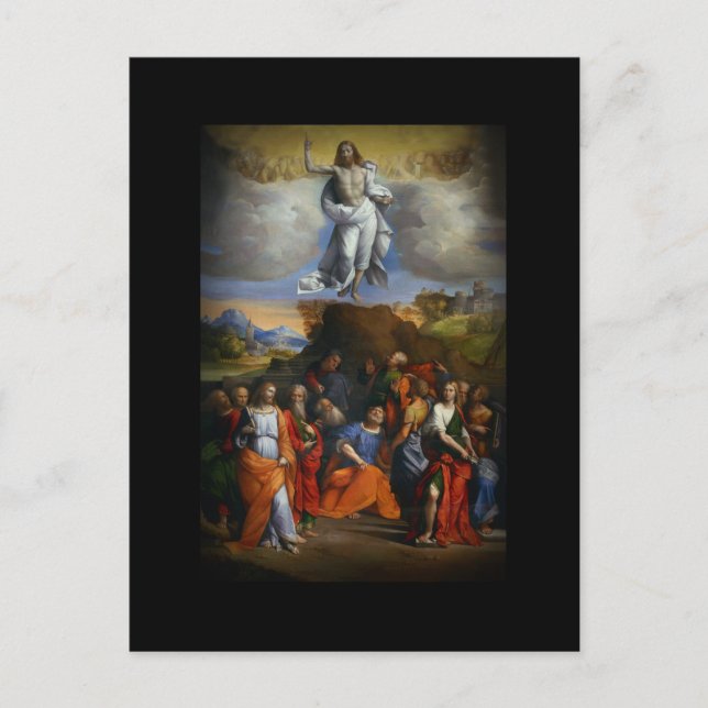 Postal Ascensión en las nubes doradas (Anverso)