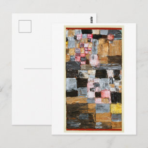 Postal Ascenso de una ciudad   Paul Klee  