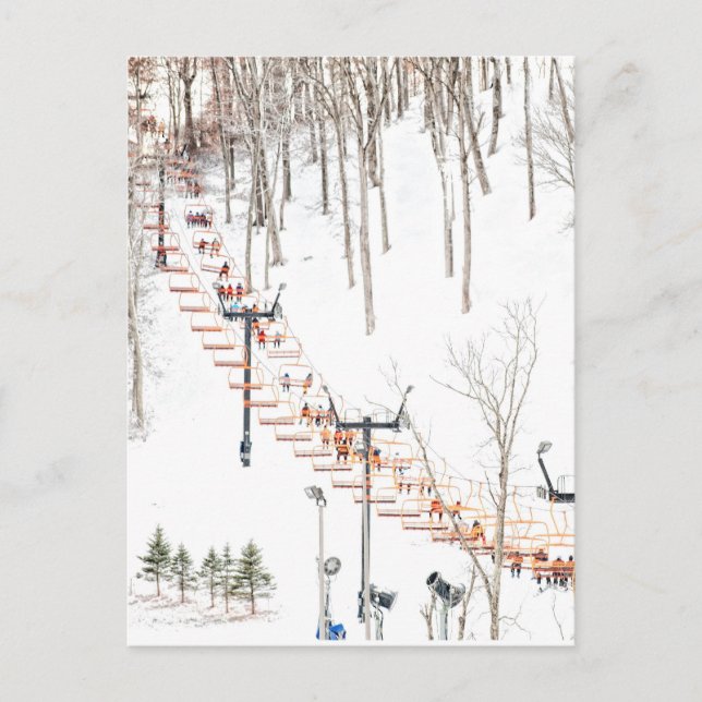 Postal Ascensor de esquí (Anverso)