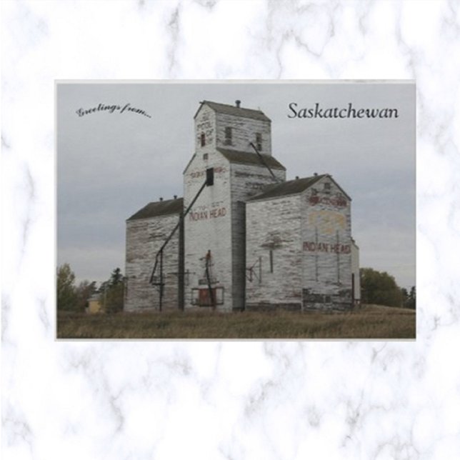 Postal Ascensor de madera en cabeza india Saskatchewan (Subido por el creador)