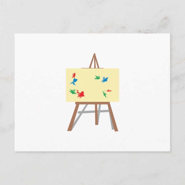 Postal Asel y pintura (Anverso)