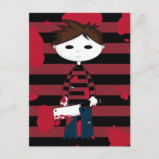 Postal asesina serie de cara blanca (Anverso)