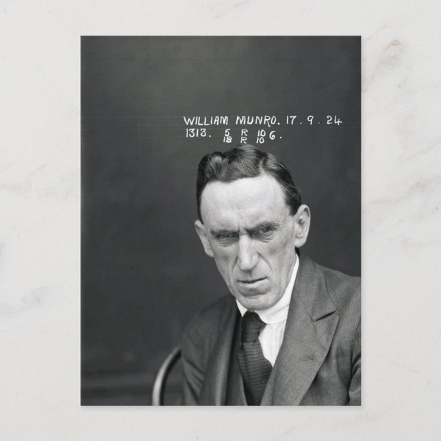 Postal Asesinato de brujo criminal vintage (Anverso)