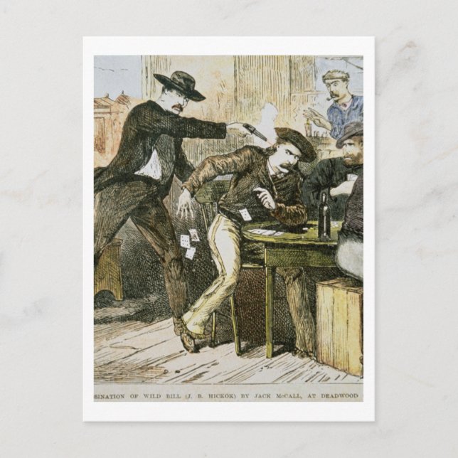 Postal Asesinato de 'Wild Bill' (W.B. Hickok) por Jack (Anverso)