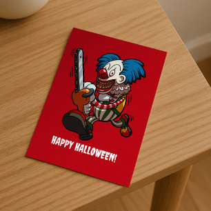 Postal Asesino Payaso feliz Personalizado de horror de Ha