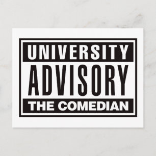 Postal Asesoramiento universitario al comediante