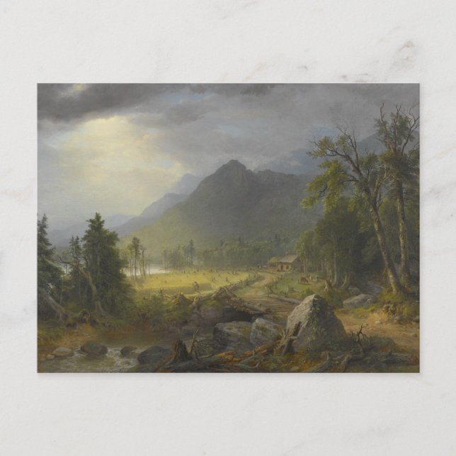 Postal Asher Brown Durand - La primera cosecha (Anverso)