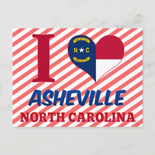 Postal Asheville, Carolina del Norte (Anverso)
