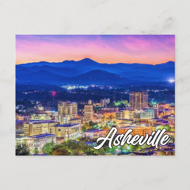 Postal Asheville, Carolina del Norte, Estados Unidos (Anverso)