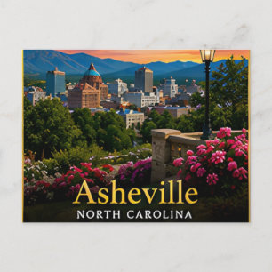 Postal Asheville Carolina del Norte Montañas Blue Ridge �