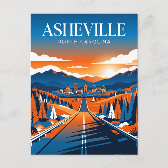 Postal Asheville EE. UU. (Anverso)