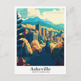 Postal Asheville North Carolina Viaje de arte