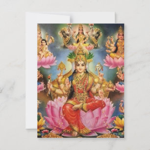 Postal Ashtalakshmi - Ocho formas de Lakshmi