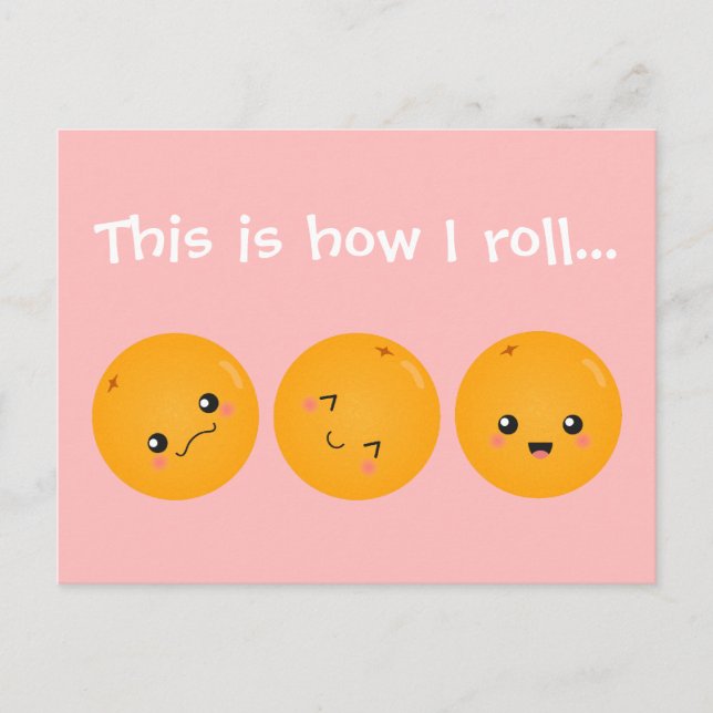 Postal Así es como rollo el estilo Naranja (Anverso)