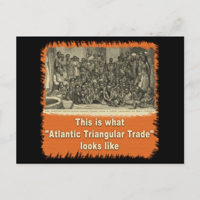 Postal Así es como se ve el comercio triangular atlántico (Anverso)