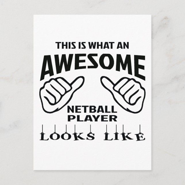 Postal Así es como se ve un increíble jugador de Netball (Anverso)
