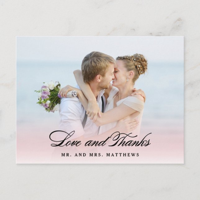 Postal Así que en el amor | Boda Gracias Foto (Anverso)