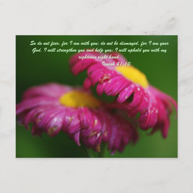 Postal Así que no temáis, porque yo estoy contigo. no ser (Anverso)