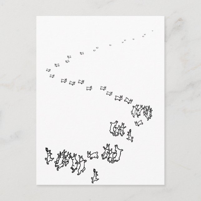 Postal Así que vamos a bailar a los conejos (Anverso)