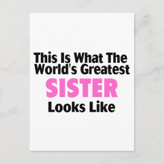 Postal Así se ve la hermana más grande del mundo