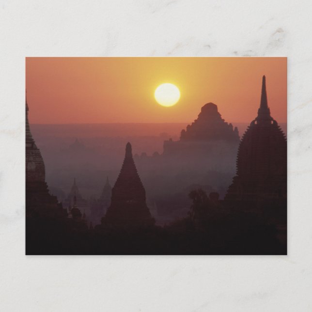Postal Asia, Birmania (Myanmar), Pagan (Bagan) El templo (Anverso)