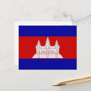Postal Asia - Camboya - Bandera camboyana -