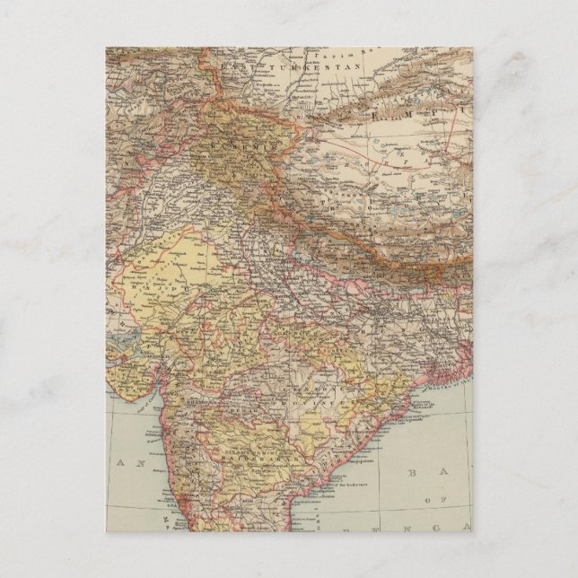 Postal Asia Central, India (Anverso)